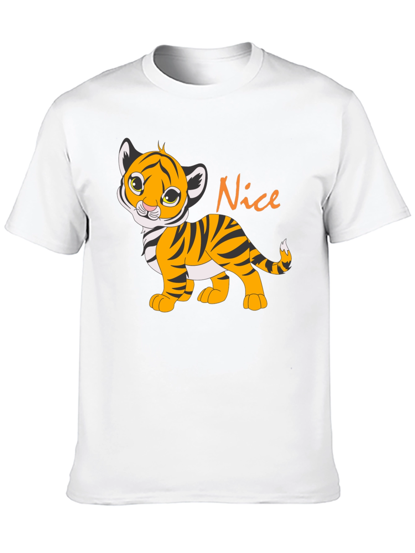 Cute Tiger Cub Nice Graphic Black T-Shirt