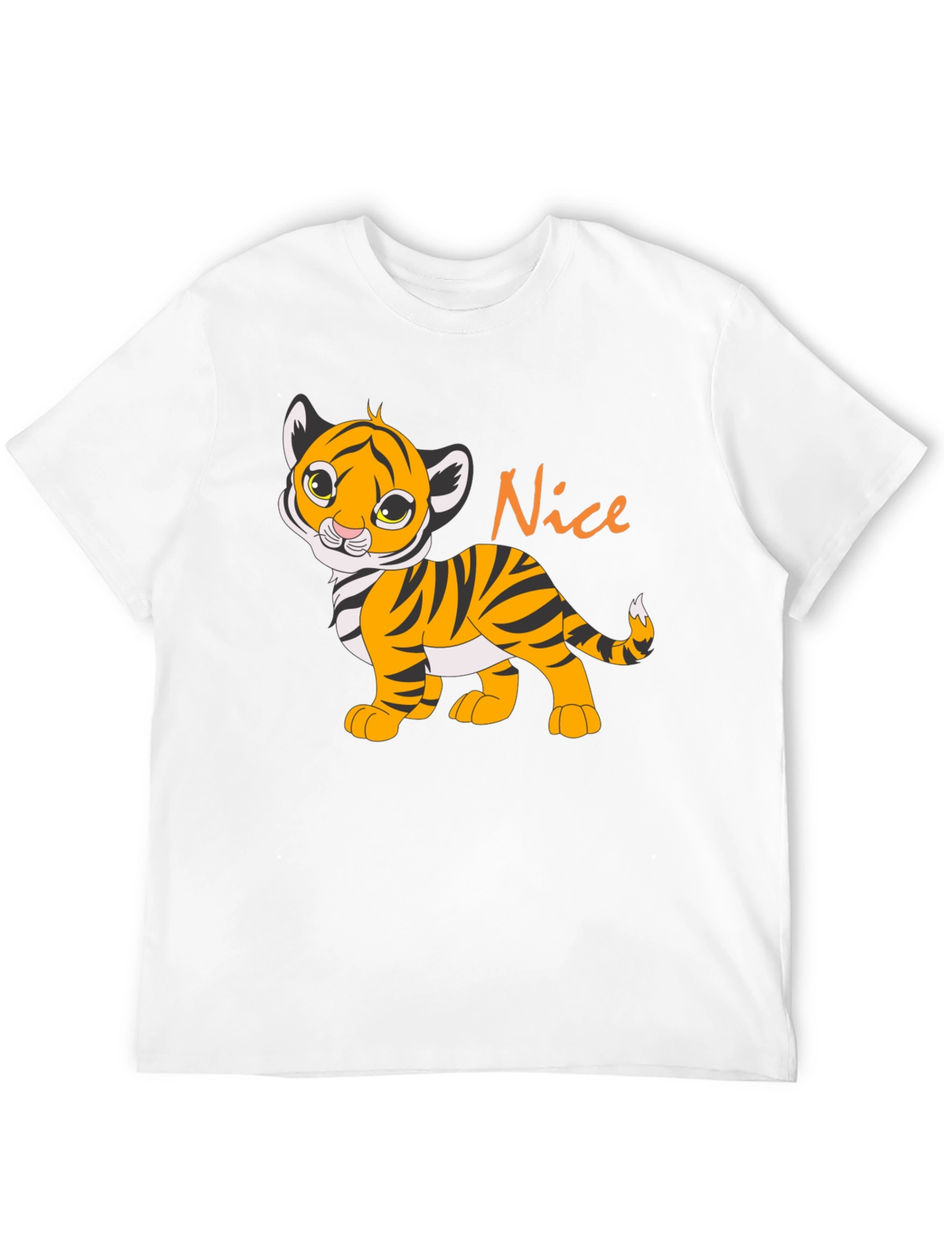 Cute Tiger Cub Nice Graphic Black T-Shirt