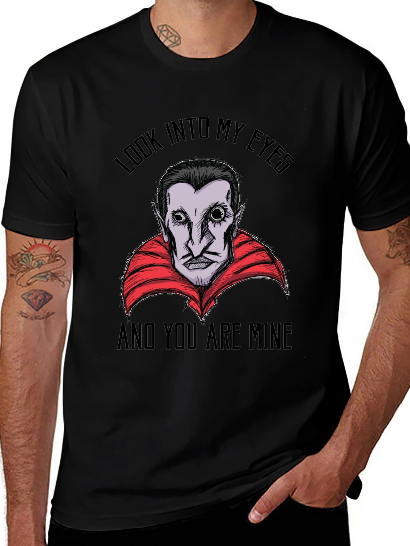 Vampire Graphic T-Shirt - Look Into My Eyes Tee