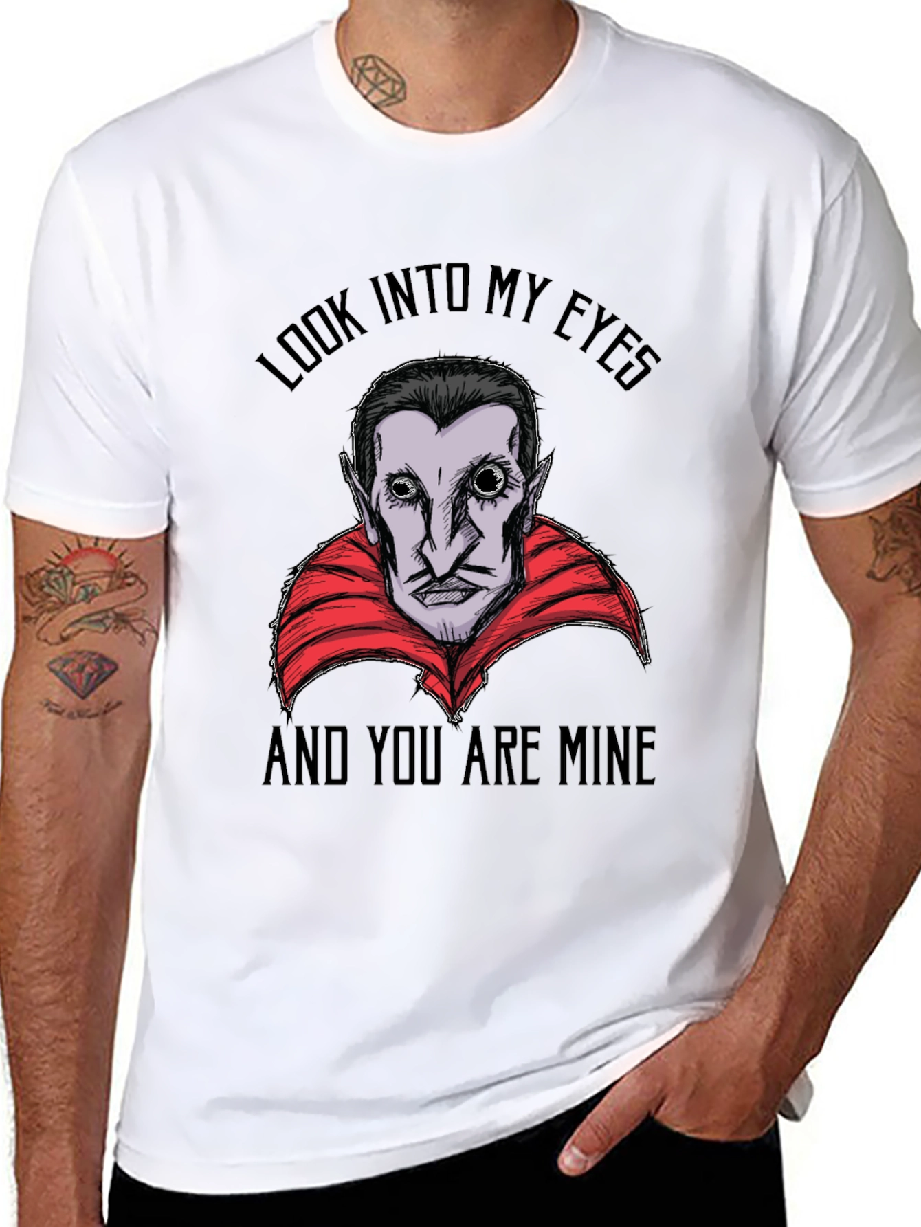 Vampire Graphic T-Shirt - Look Into My Eyes Tee