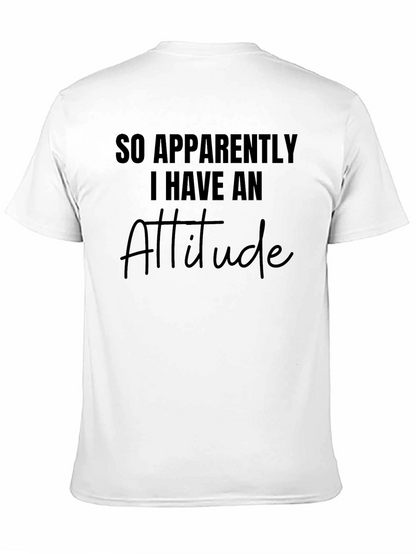 Attitude Black T-Shirt - Funny Slogan Tee