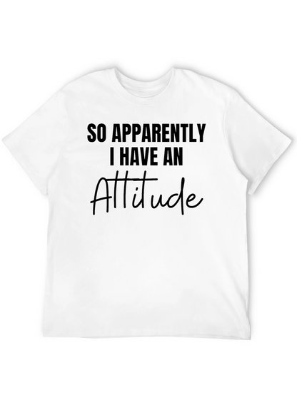 Attitude Black T-Shirt - Funny Slogan Tee
