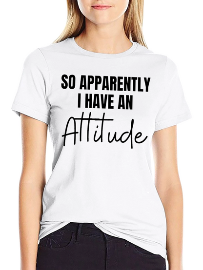 Attitude Black T-Shirt - Funny Slogan Tee