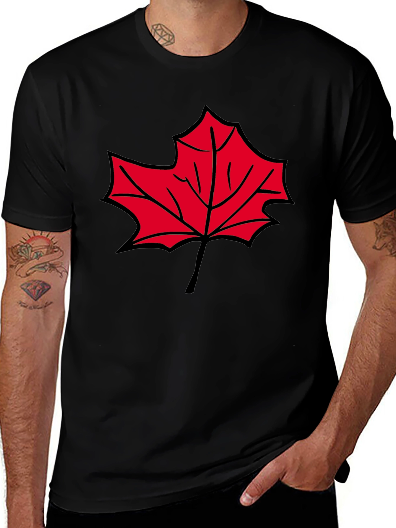 Maple Leaf Graphic T-Shirt - Casual Comfort