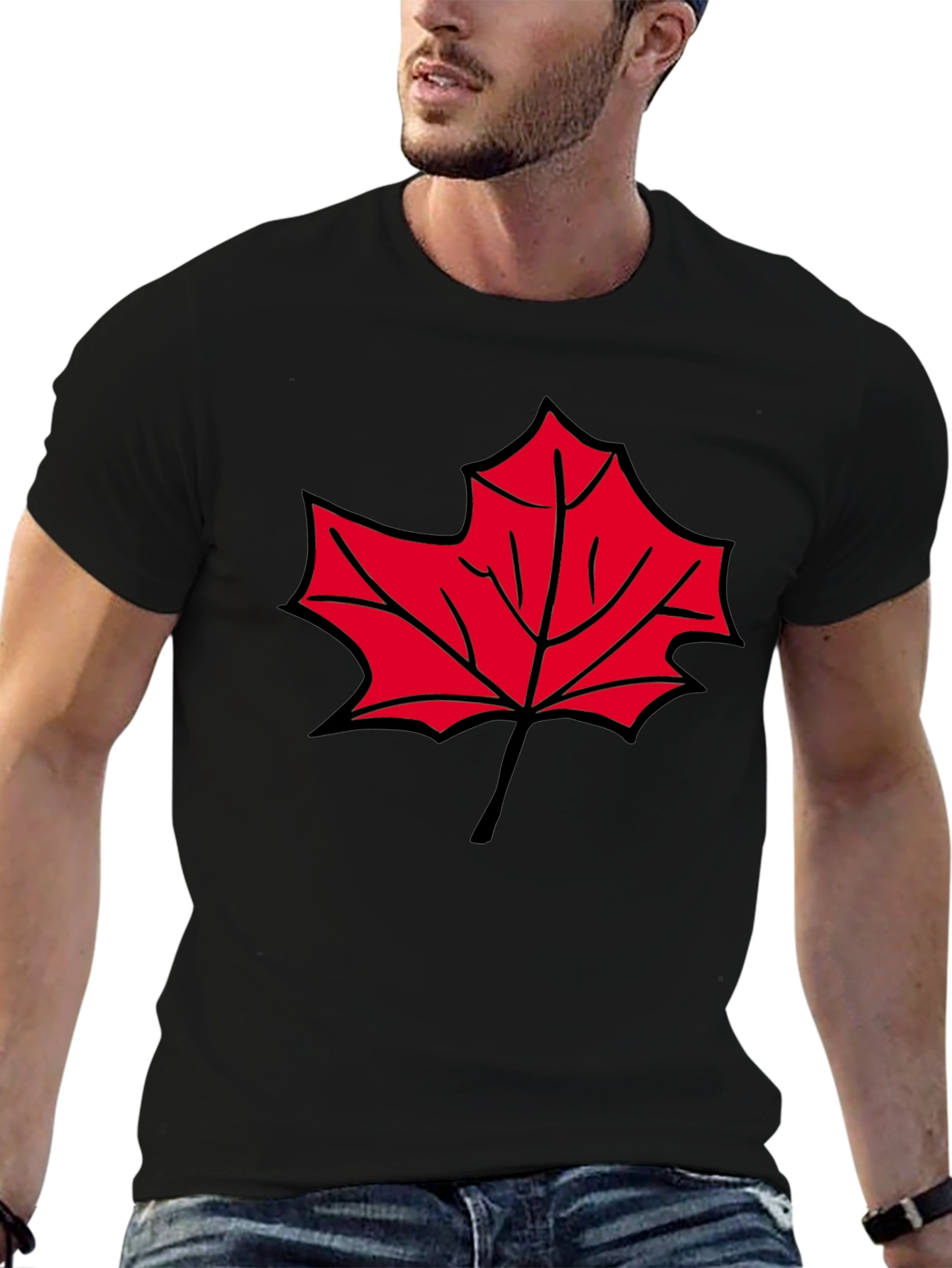 Maple Leaf Graphic T-Shirt - Casual Comfort