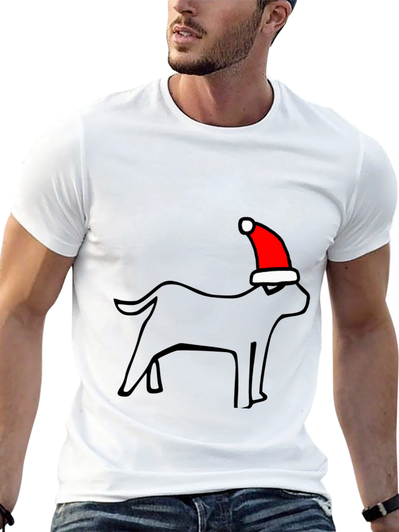 Festive Dog T-Shirt - Holiday Style