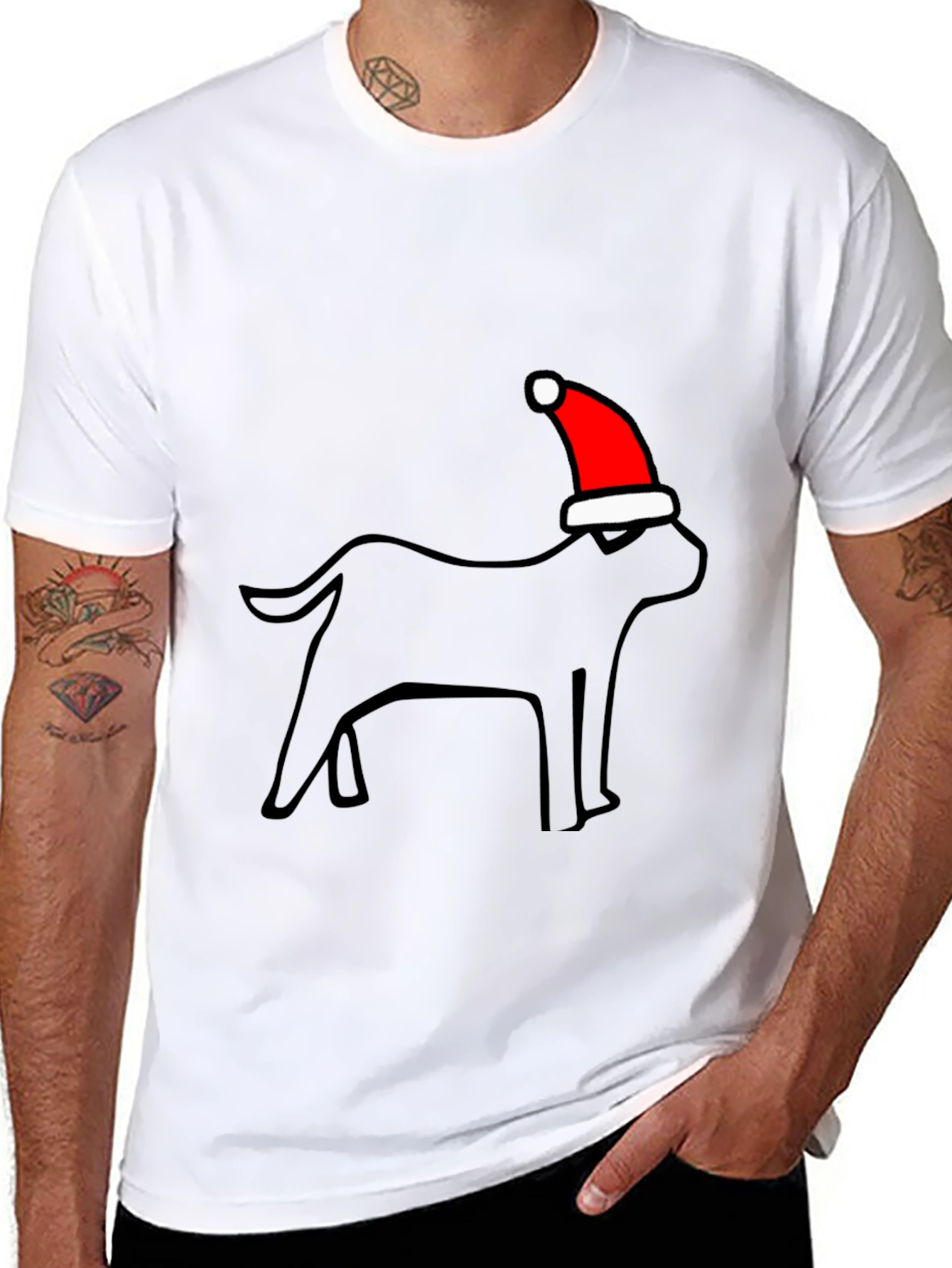 Festive Dog T-Shirt - Holiday Style