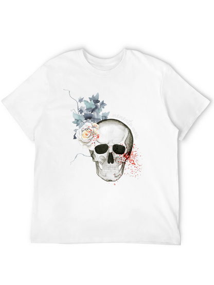 Memento Mori Skull & Rose Graphic Tee
