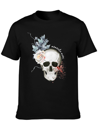 Memento Mori Skull & Rose Graphic Tee