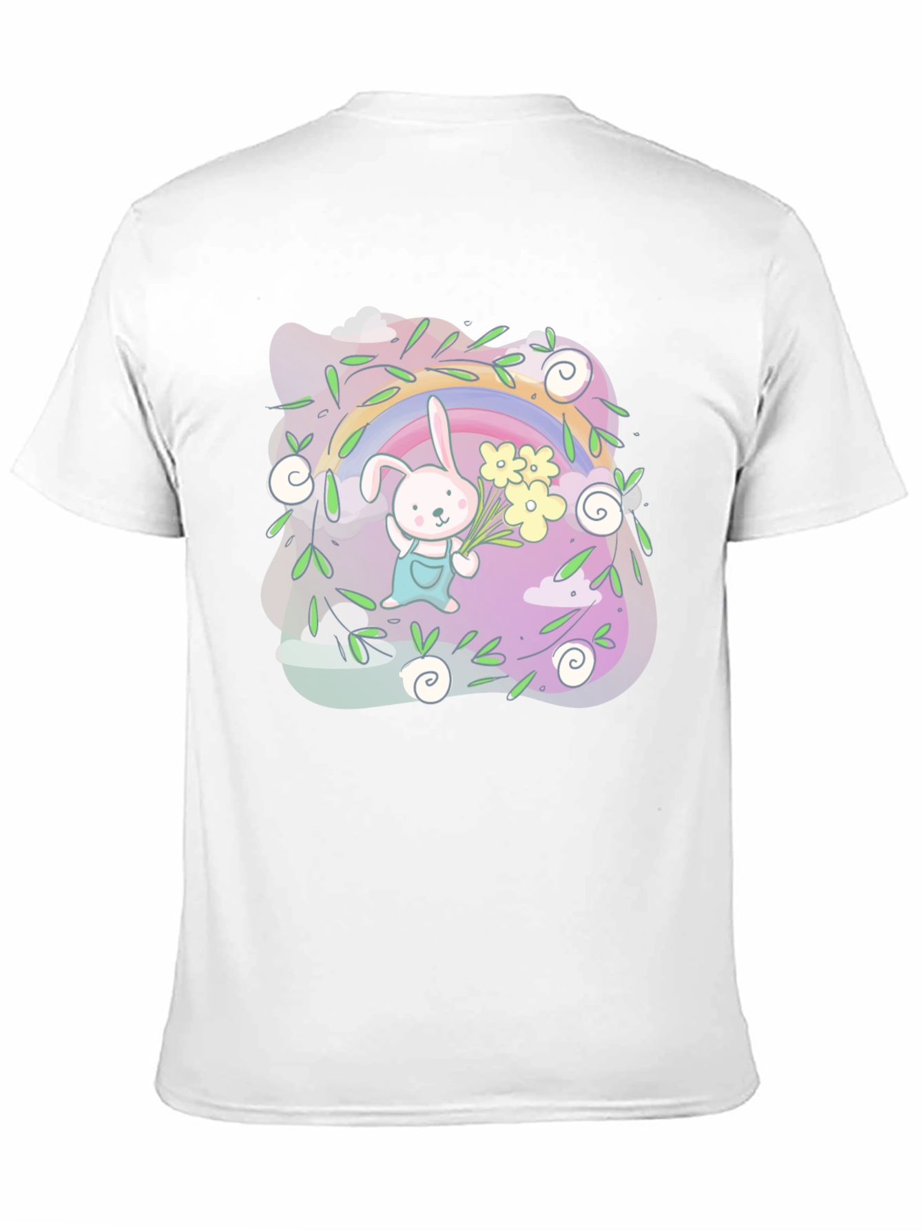 Cute Bunny Rainbow Graphic Tee