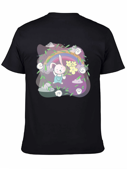 Cute Bunny Rainbow Graphic Tee
