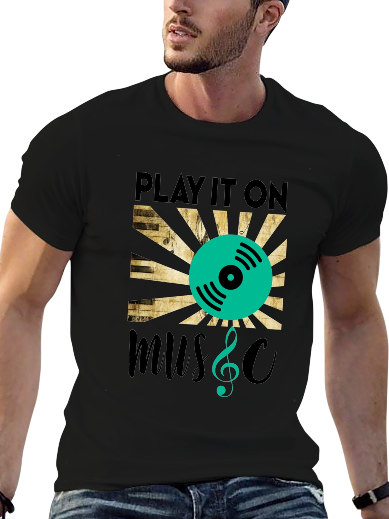 Play It On Music Graphic T-Shirt