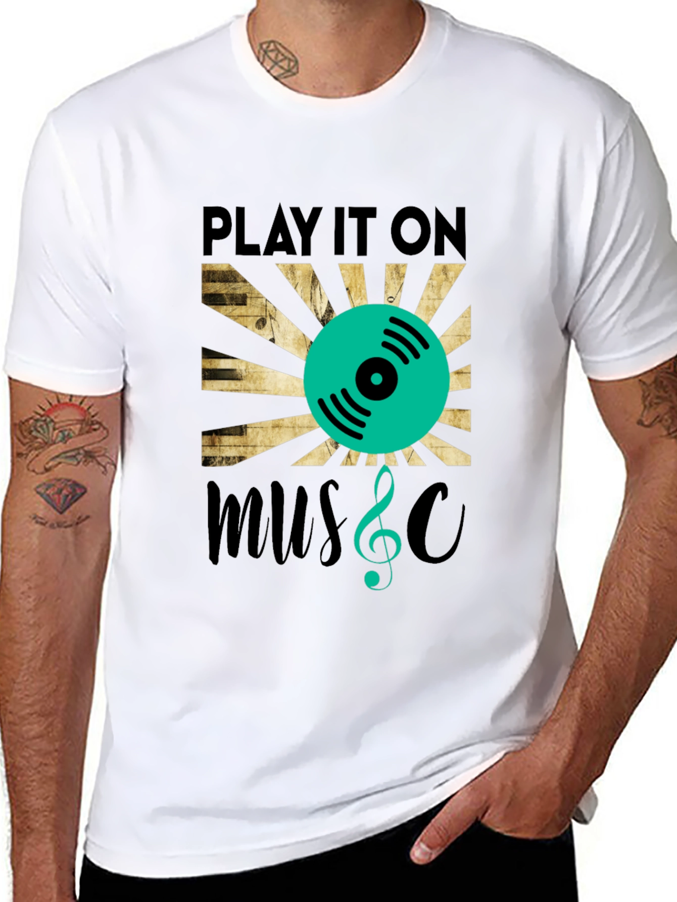 Play It On Music Graphic T-Shirt