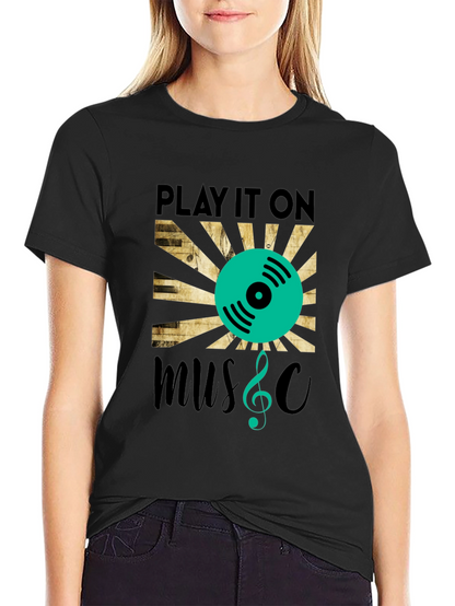 Play It On Music Graphic T-Shirt