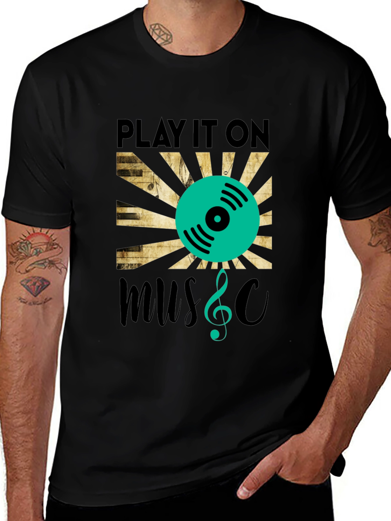 Play It On Music Graphic T-Shirt