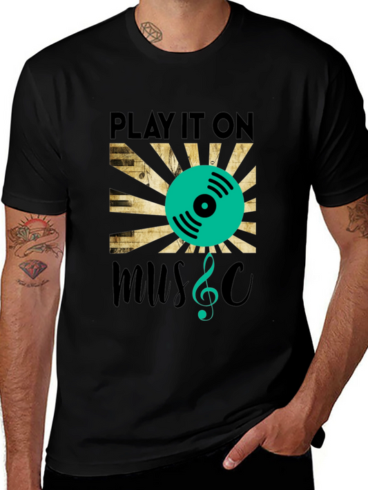 Play It On Music Graphic T-Shirt