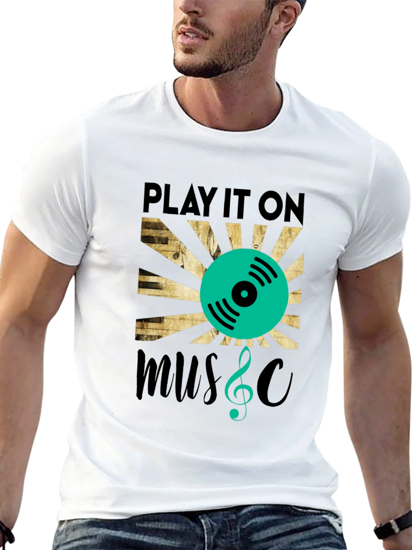 Play It On Music Graphic T-Shirt