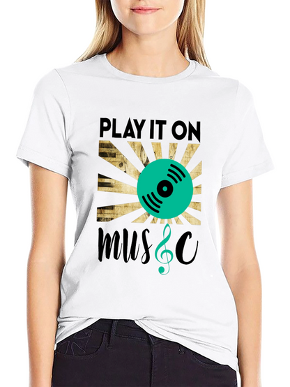 Play It On Music Graphic T-Shirt