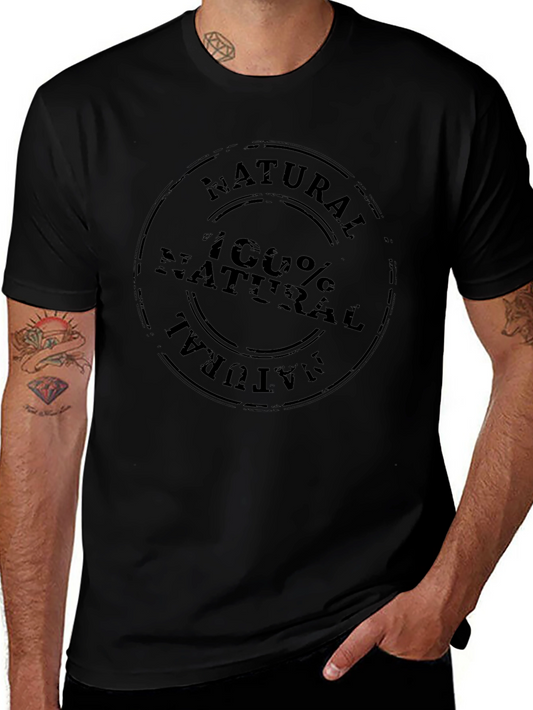 100% Natural Graphic T-Shirt - Black