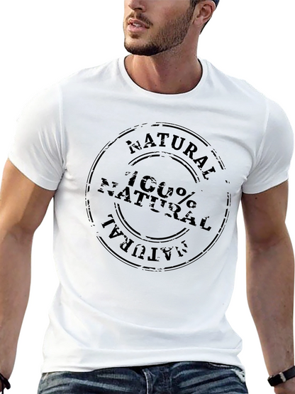 100% Natural Graphic T-Shirt - Black