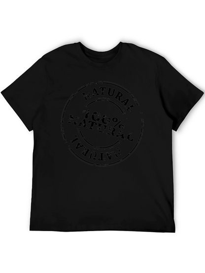 100% Natural Graphic T-Shirt - Black