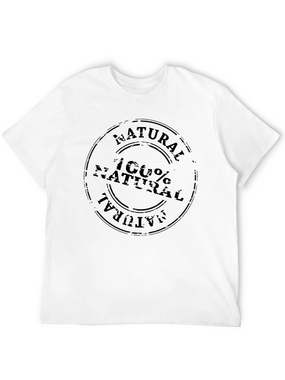 100% Natural Graphic T-Shirt - Black