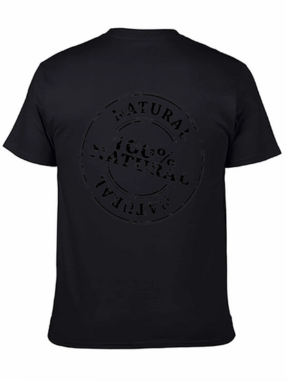 100% Natural Graphic T-Shirt - Black