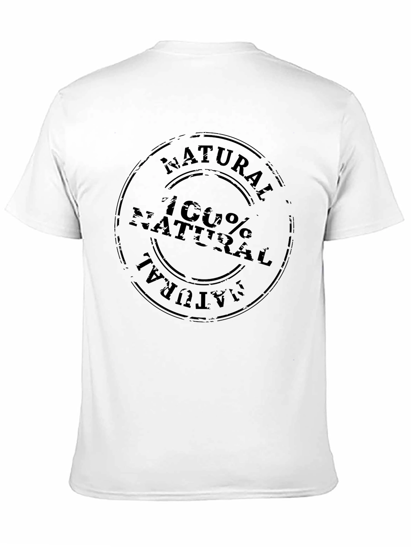 100% Natural Graphic T-Shirt - Black