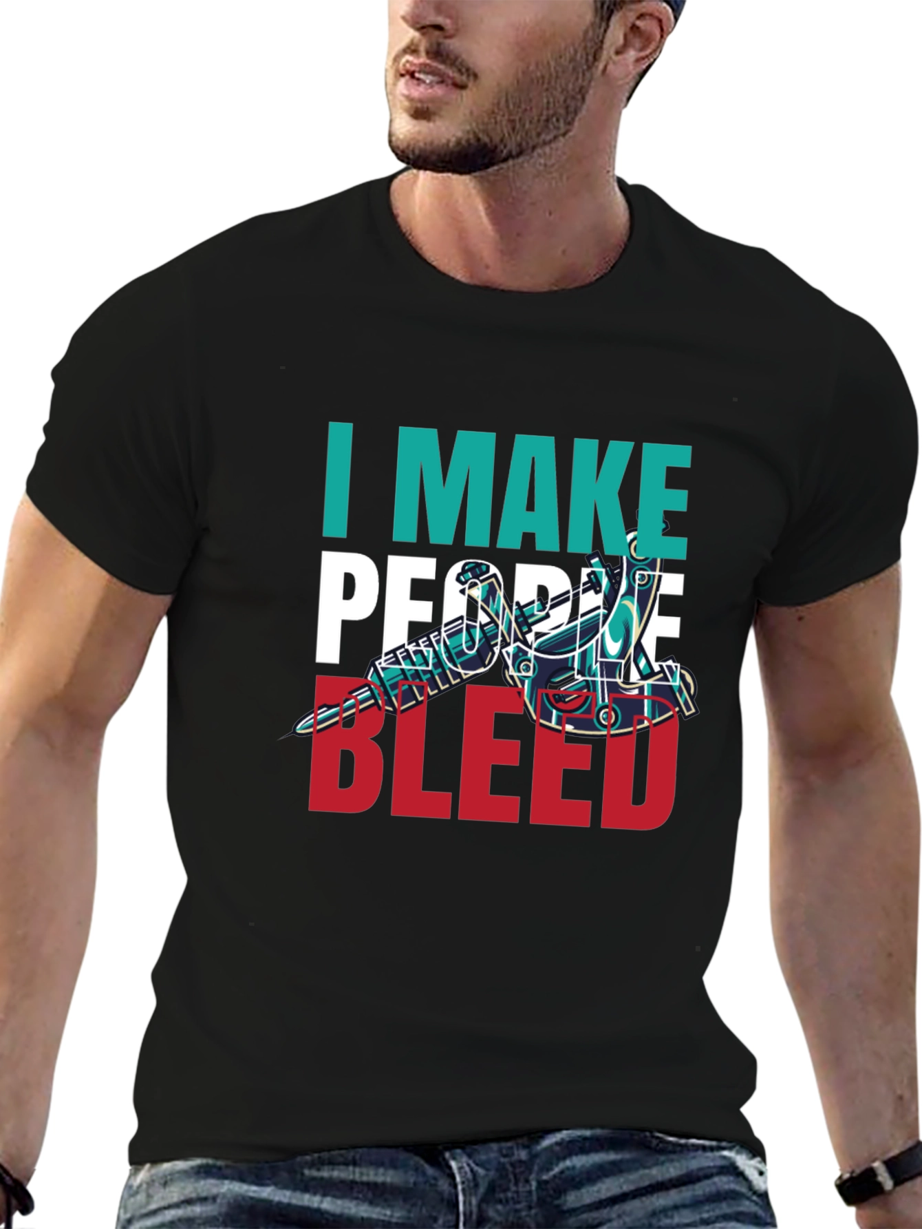I Make People Bleed Tattoo Artist T-Shirt