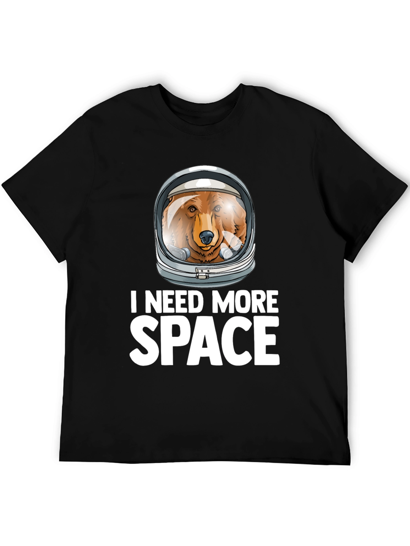 I Need More Space Bear Astronaut Graphic T-Shirt