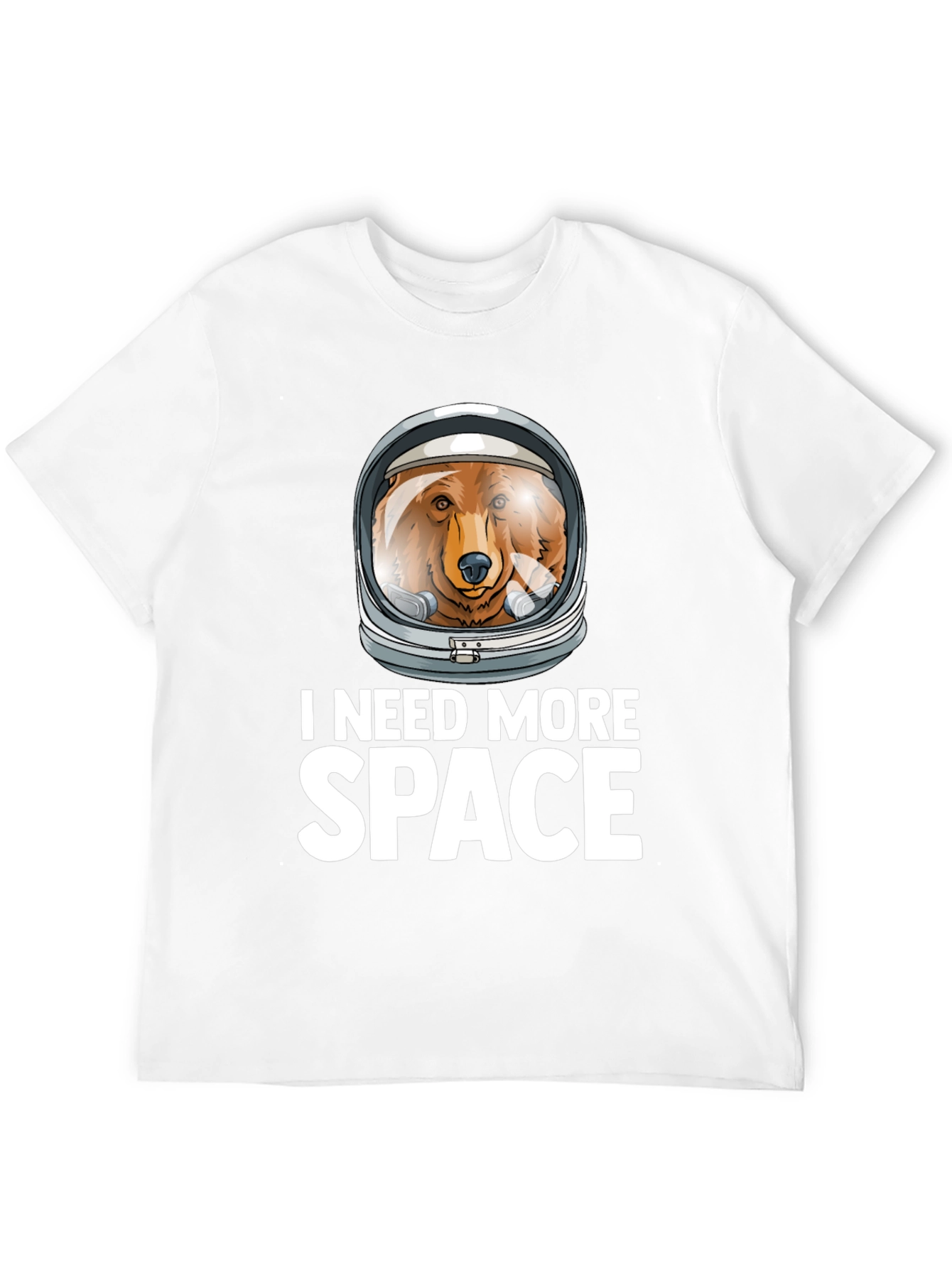 I Need More Space Bear Astronaut Graphic T-Shirt
