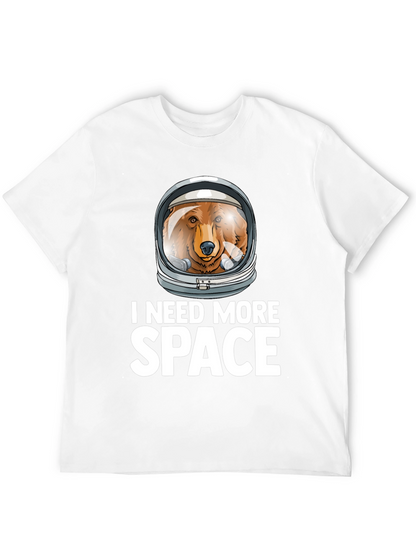 I Need More Space Bear Astronaut Graphic T-Shirt