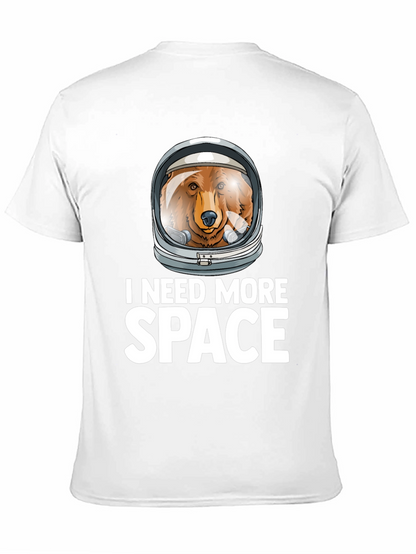 I Need More Space Bear Astronaut Graphic T-Shirt
