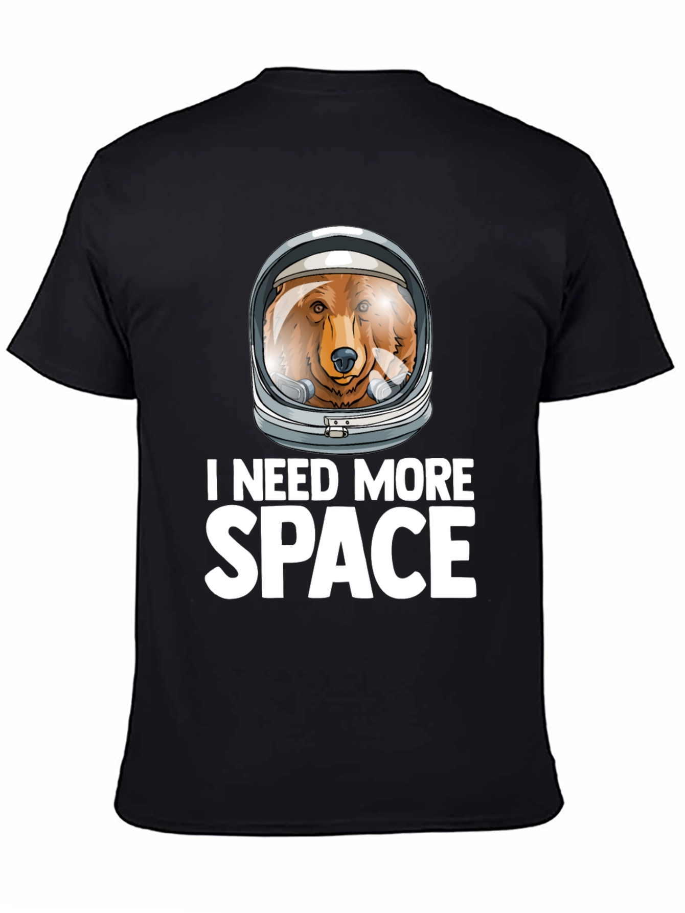 I Need More Space Bear Astronaut Graphic T-Shirt