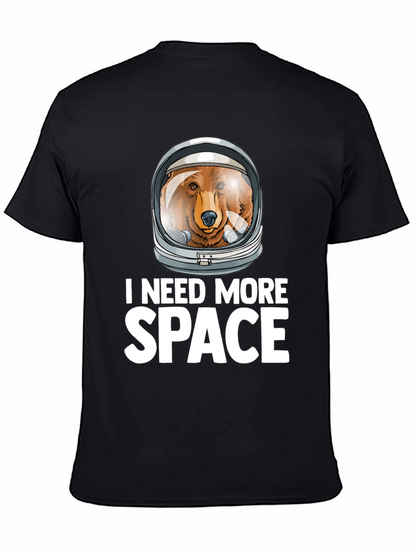 I Need More Space Bear Astronaut Graphic T-Shirt