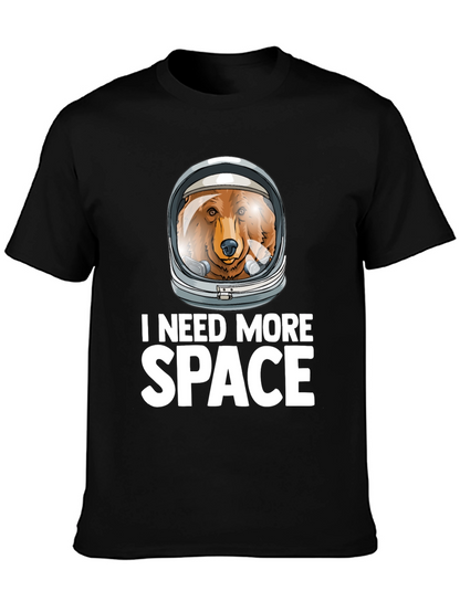 I Need More Space Bear Astronaut Graphic T-Shirt