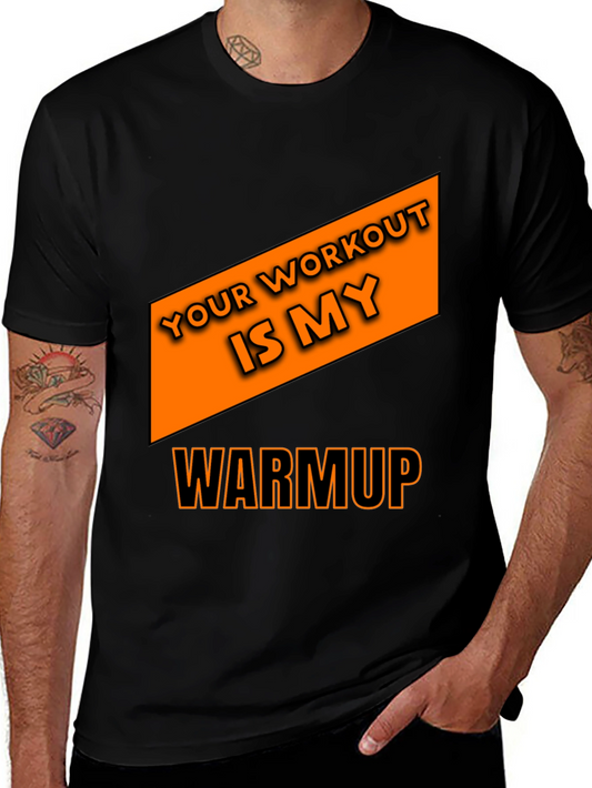 Workout Motivation Graphic Tee - Black Cotton T-Shirt