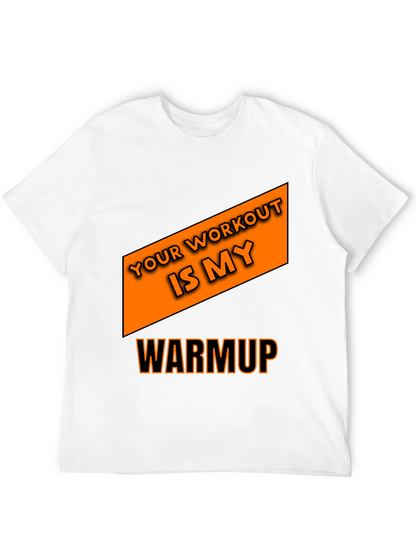Workout Motivation Graphic Tee - Black Cotton T-Shirt