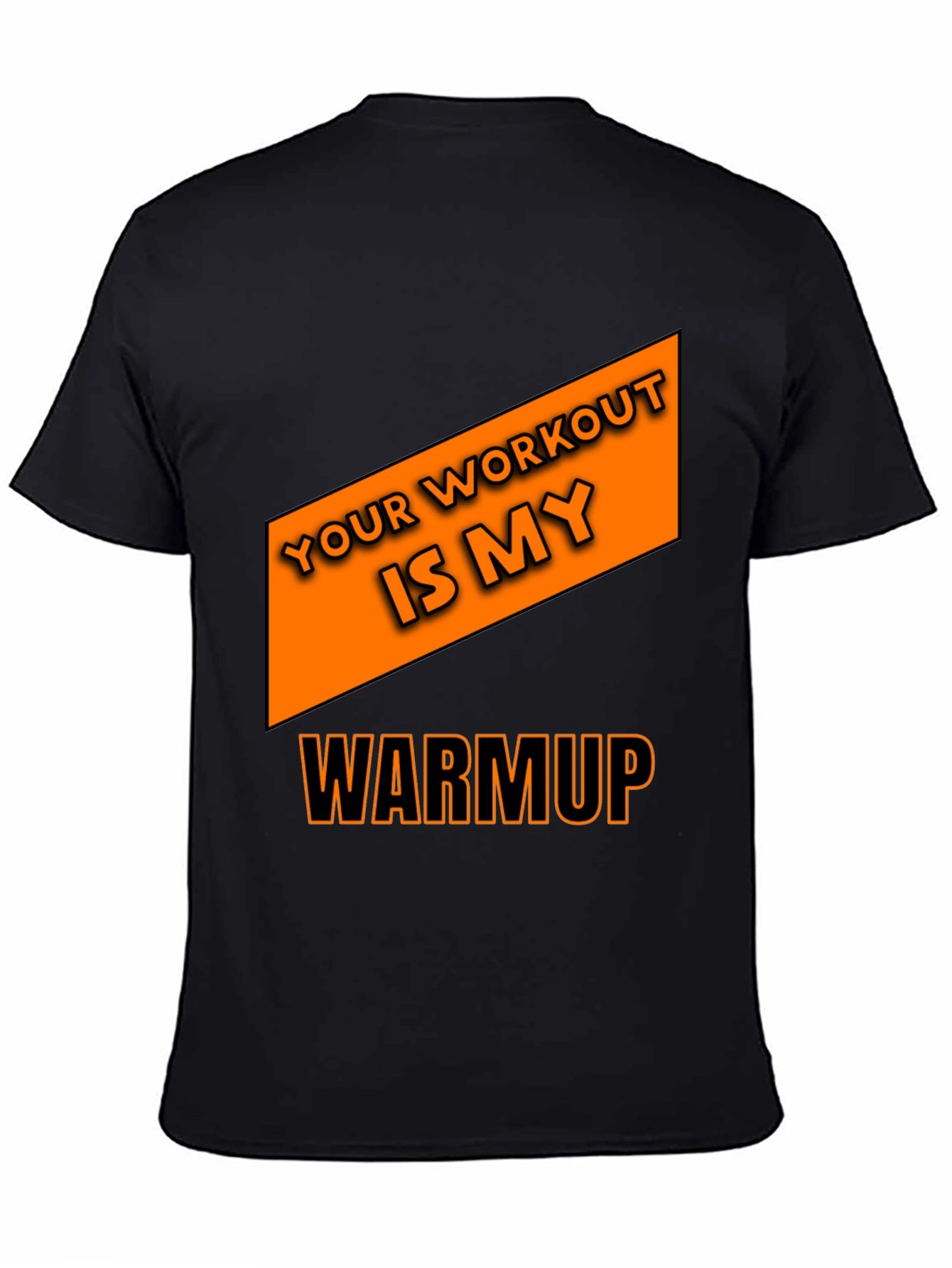 Workout Motivation Graphic Tee - Black Cotton T-Shirt