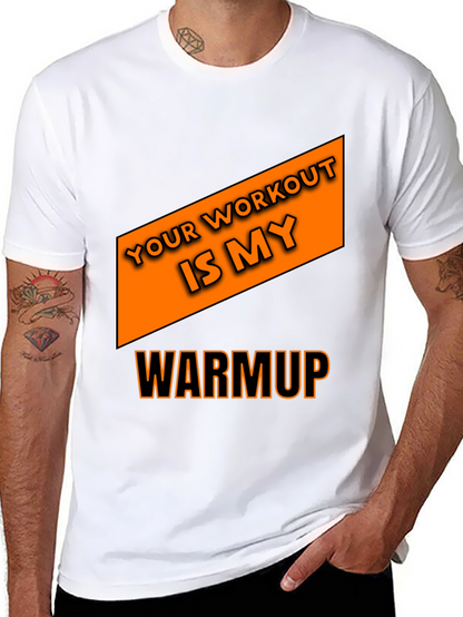 Workout Motivation Graphic Tee - Black Cotton T-Shirt