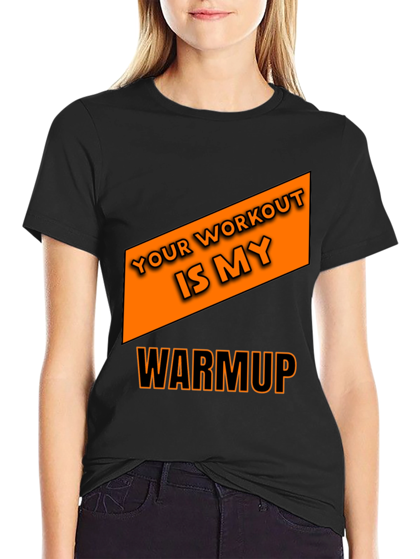 Workout Motivation Graphic Tee - Black Cotton T-Shirt