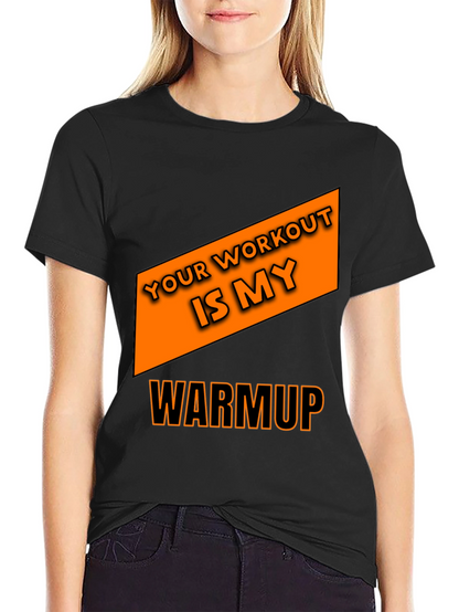 Workout Motivation Graphic Tee - Black Cotton T-Shirt
