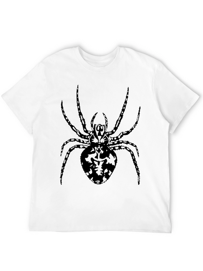 Spider Graphic Tee - Black Crew Neck T-Shirt