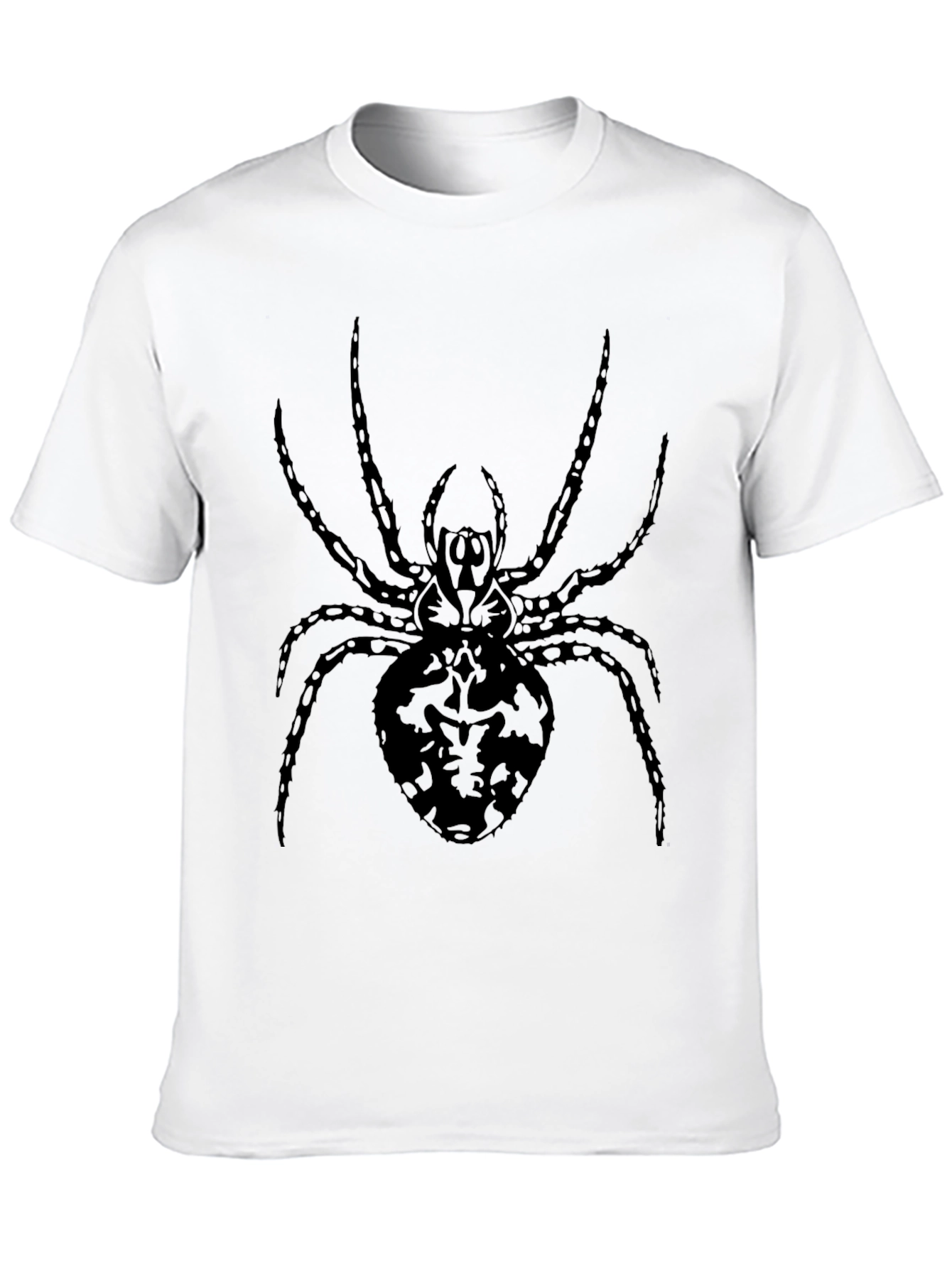 Spider Graphic Tee - Black Crew Neck T-Shirt