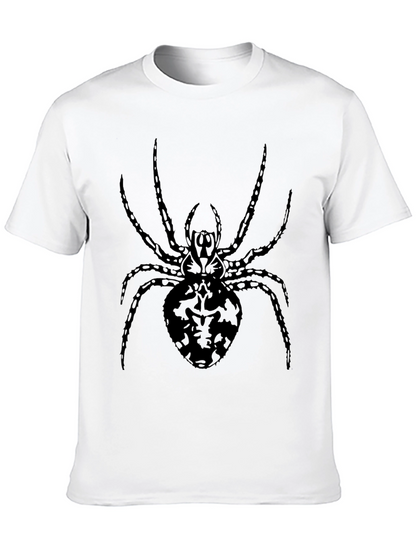 Spider Graphic Tee - Black Crew Neck T-Shirt