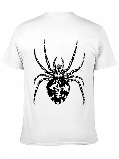 Spider Graphic Tee - Black Crew Neck T-Shirt