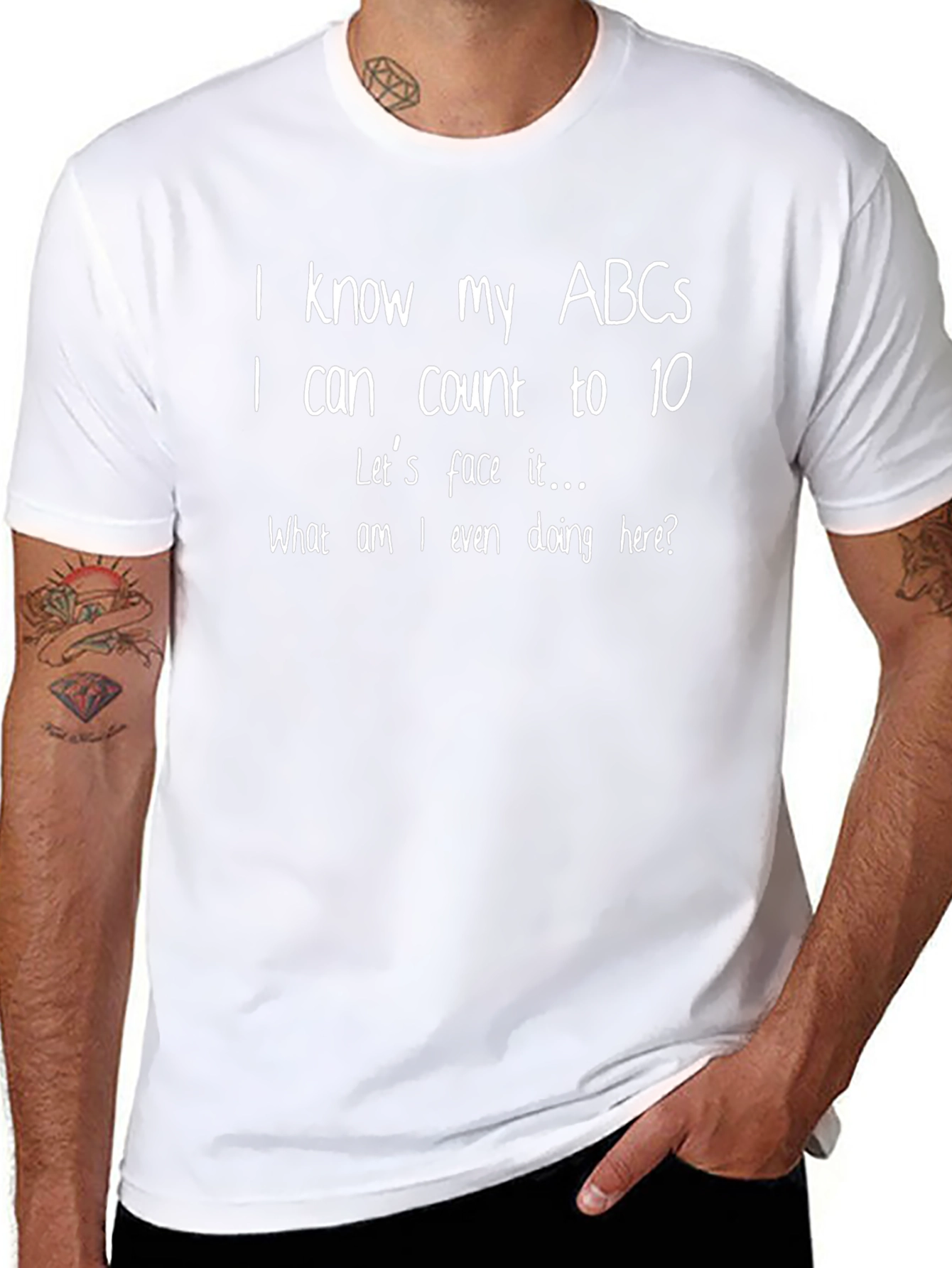 Funny Sarcastic ABCs T-Shirt - Mens Black Tee