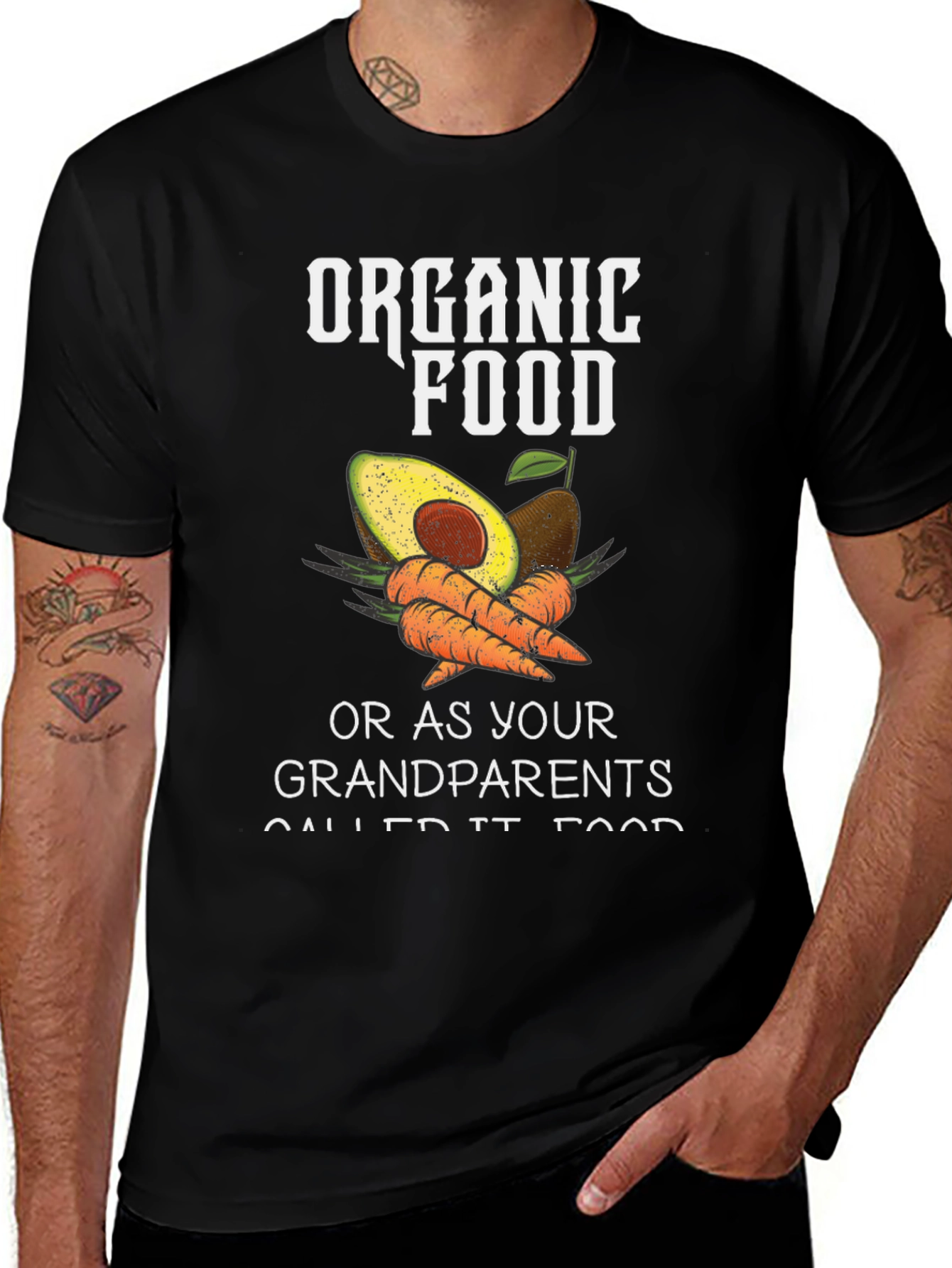 Organic Food T-Shirt - Avocado & Carrots