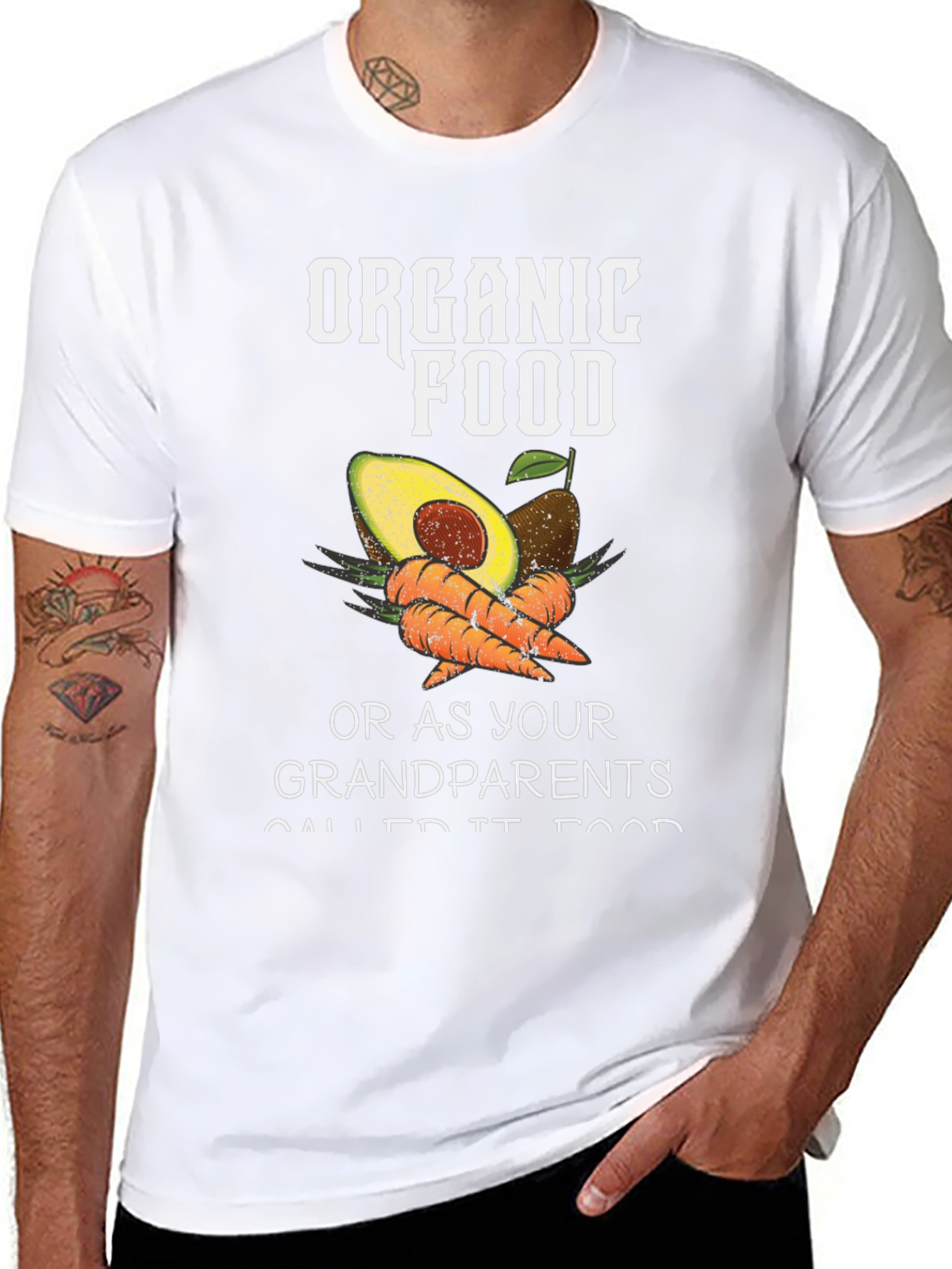 Organic Food T-Shirt - Avocado & Carrots
