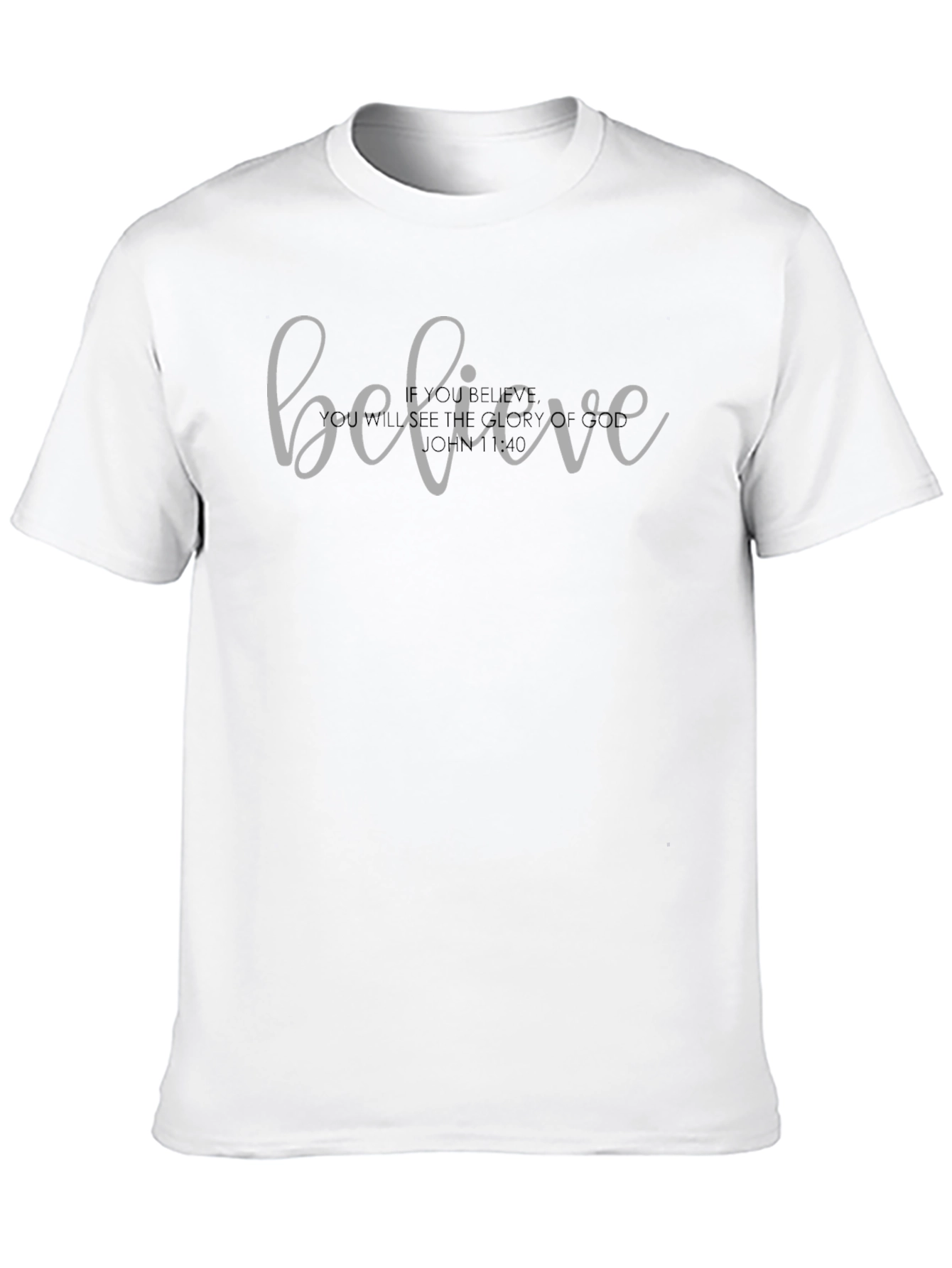 Believe Script T-Shirt - Faith Based Apparel